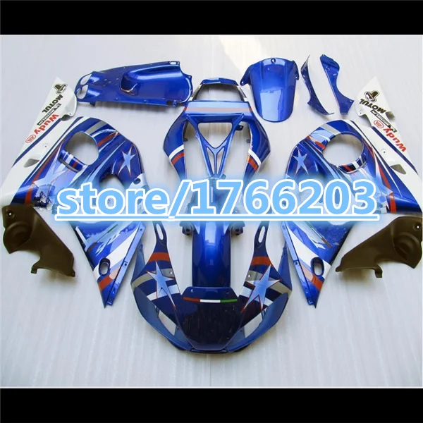 Комплект обтекателей ABS для Φ 98-02 YZF R6 98 99 00 01 02 синий белый красный 600 1998 2002 детали