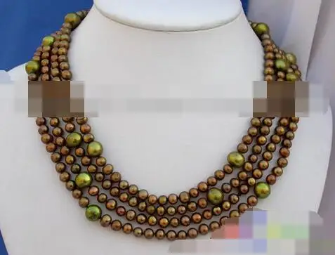 

song voge gem nanJ1158 round coffee bronze freshwater pearl necklace