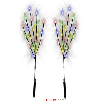 

HOT-Solar Power 60 LED Tree Branch Leaf Lights Path Borders Outdoor Garden Patio