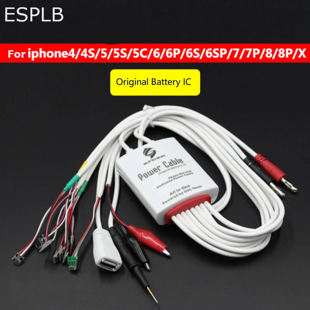 

ESPLB Battery Activation Board All in One Power Current Test Cable for iPhone X/8P/8/7P/7/6SP/6S/6P/6/5S/5/4S/4