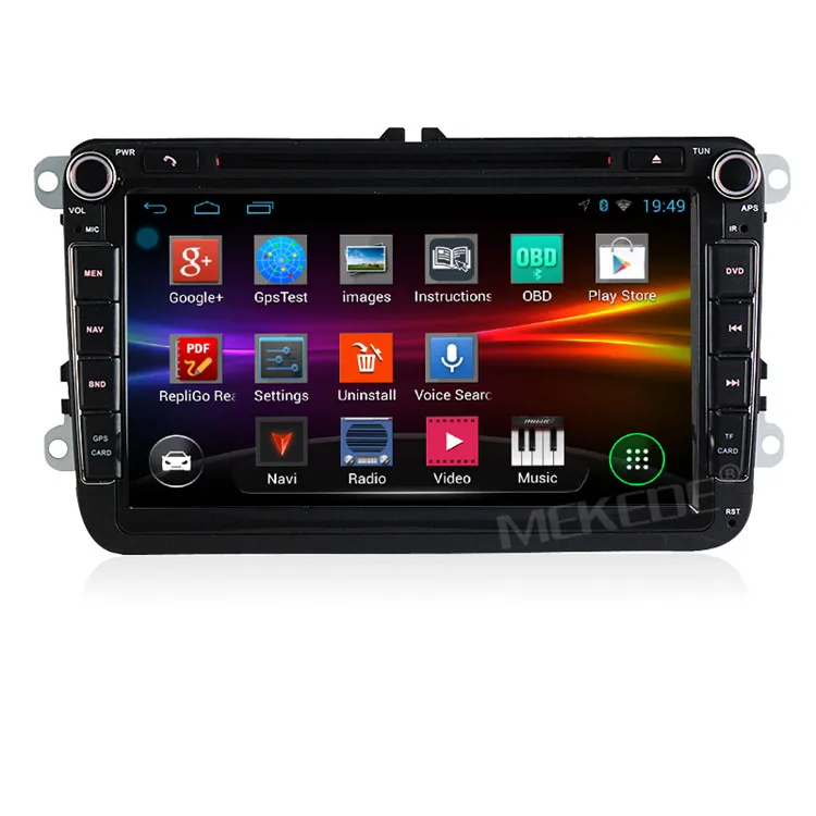 Discount NaviFly 8 inch Quad Core Android 8.1 Car dvd player For POLO PASSAT B6 B5 B7 Golf 5 6 Skoda Seat JETTA with GPS navigator radio 45