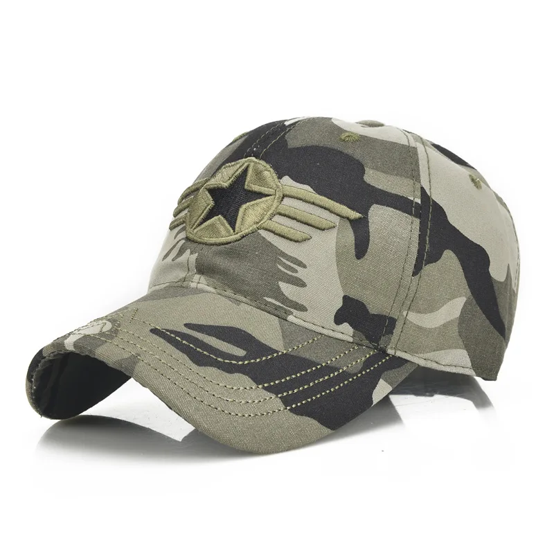 

Summer Camouflage Baseball Cap for Men Women Cotton Adjustable Dad Hats Casual Snapback Star Style