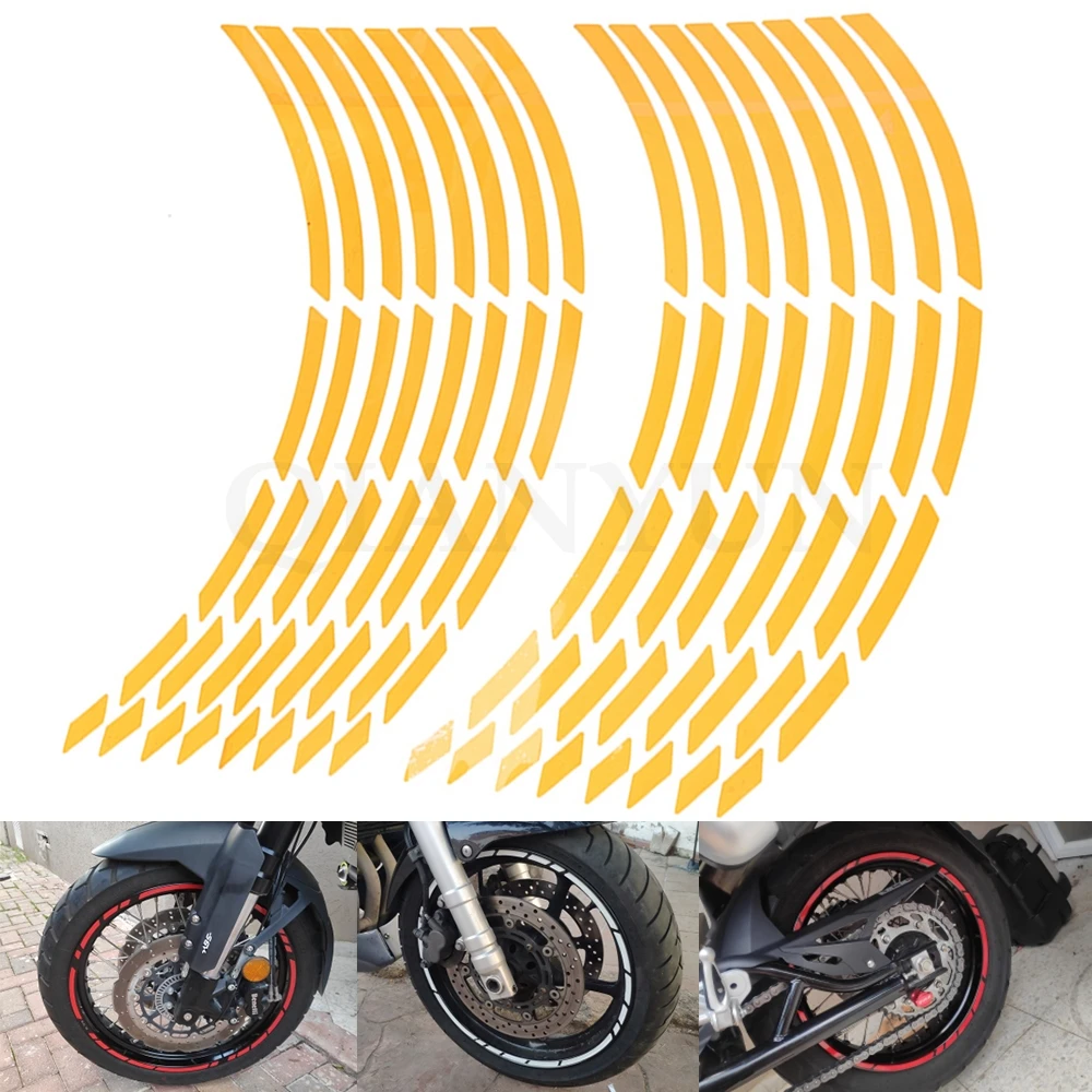 

17-19 inch Universal motorcycle car tire sticker reflective rim tape decal For Yamaha MT-01 MT-03 MT-07 MT-09/SR/FZ-07 FZ-09