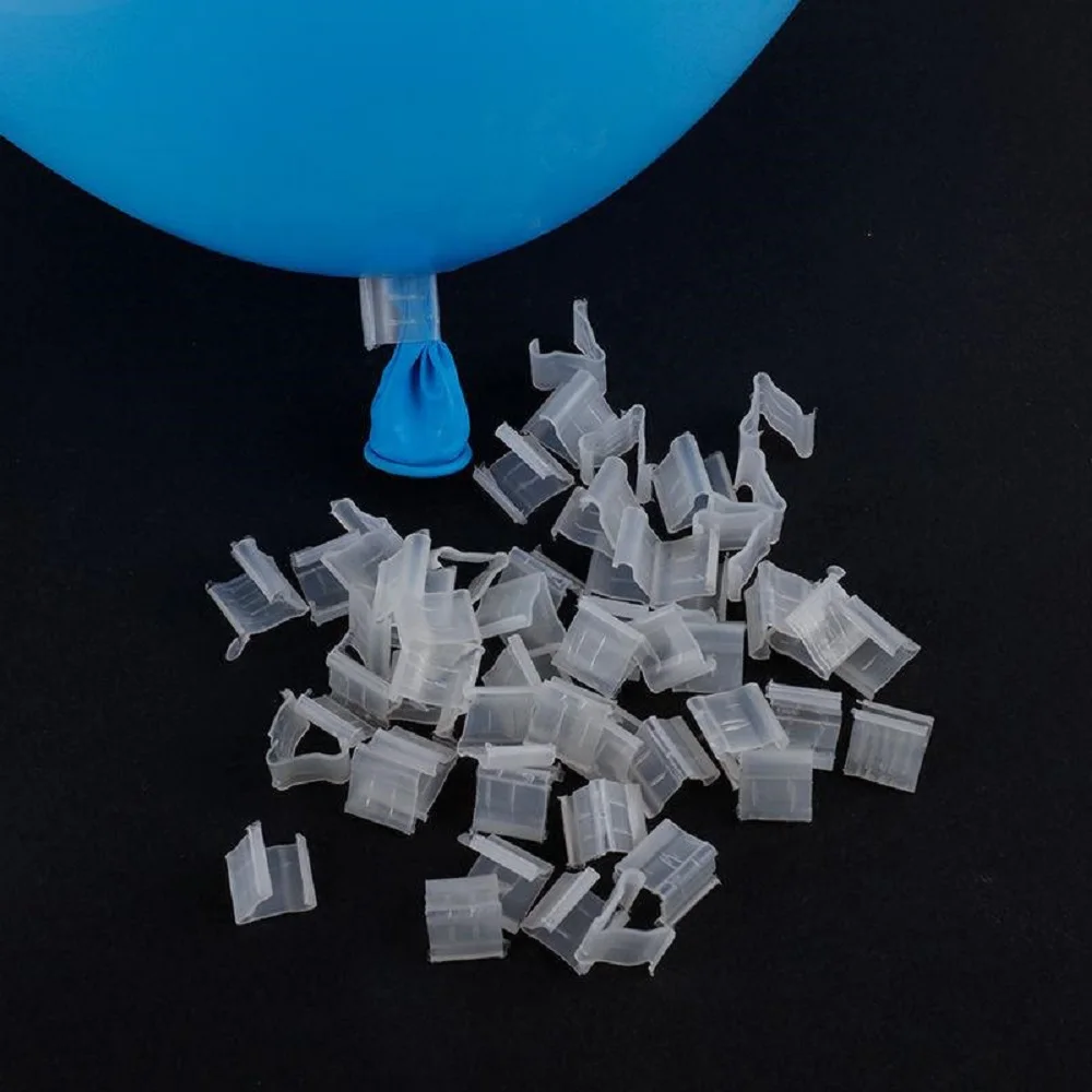 

100 Balloon Clip Clear Party Wedding Decoration Celebration Easy Useful Tie