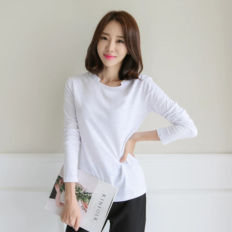 

2019 fashion Autumn Trendy solid white black Women T-Shirts O-Neck Casual Short Sleeve Simple White T Shirt Female Tee Top 675C3