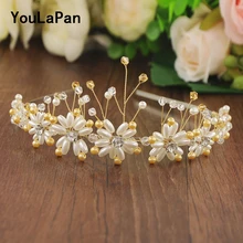 YouLaPan HP156 свадебная тиара свадебная корона для волос ручной работы свадебные аксессуары для волос для свадьбы свадебное украшение для волос Корона