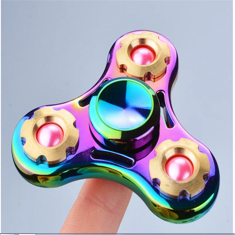 New Rainbow Gyro Colorido Fresco Triângulo Alcance Giroscópio Brinquedos de Descompressão