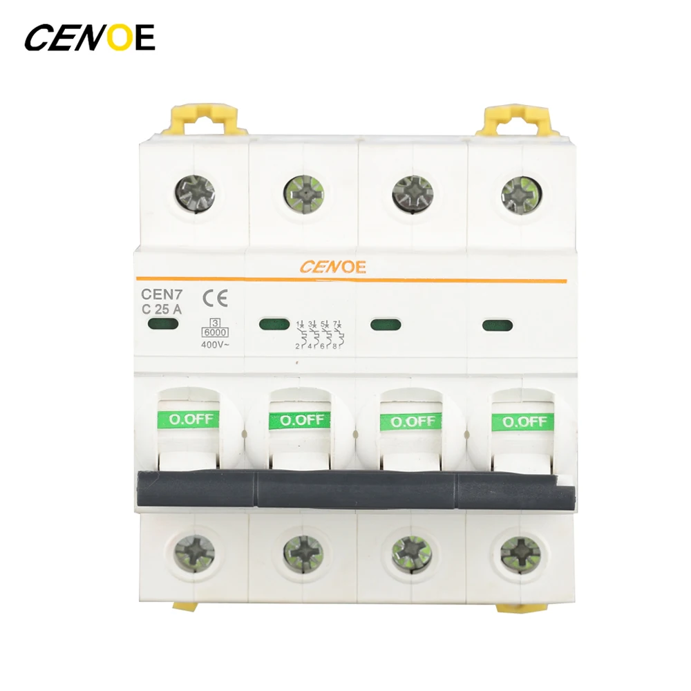 

household main switch funtion 4P circuit breaker 25A 415VAC circuit controller with current overload short circuit protection