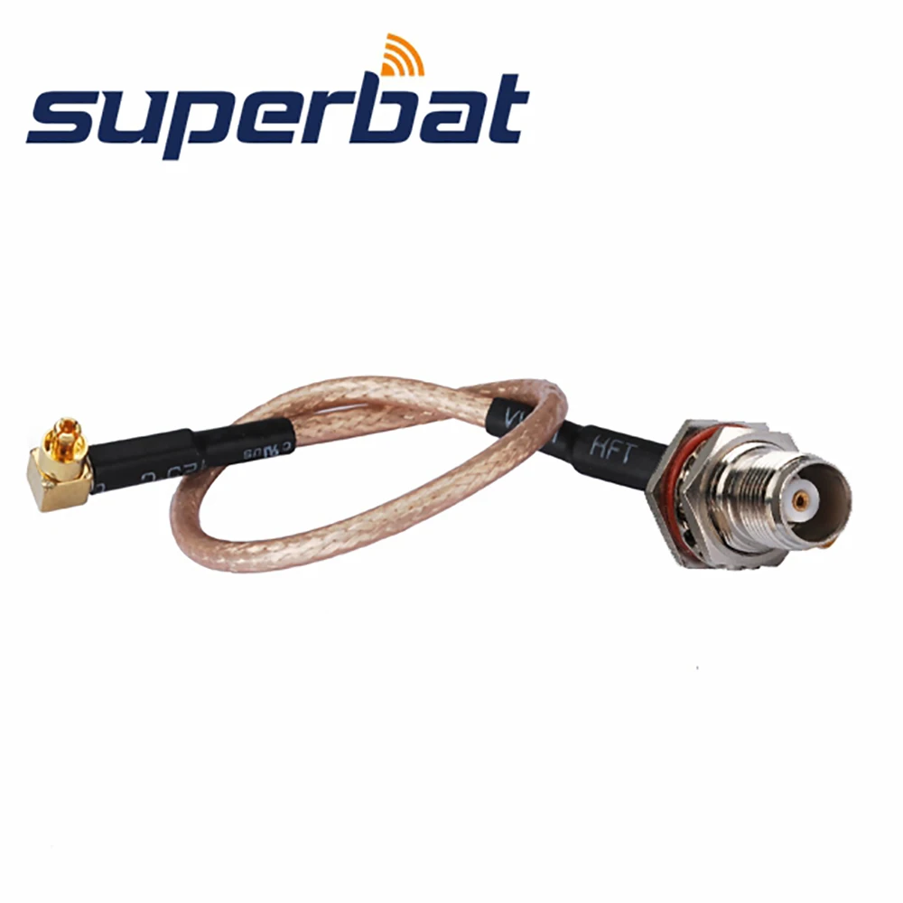 

Superbat TNC Female Jack to MC-Card Plug Male Right Angle Connector RG316 15cm for Option Wireless Card