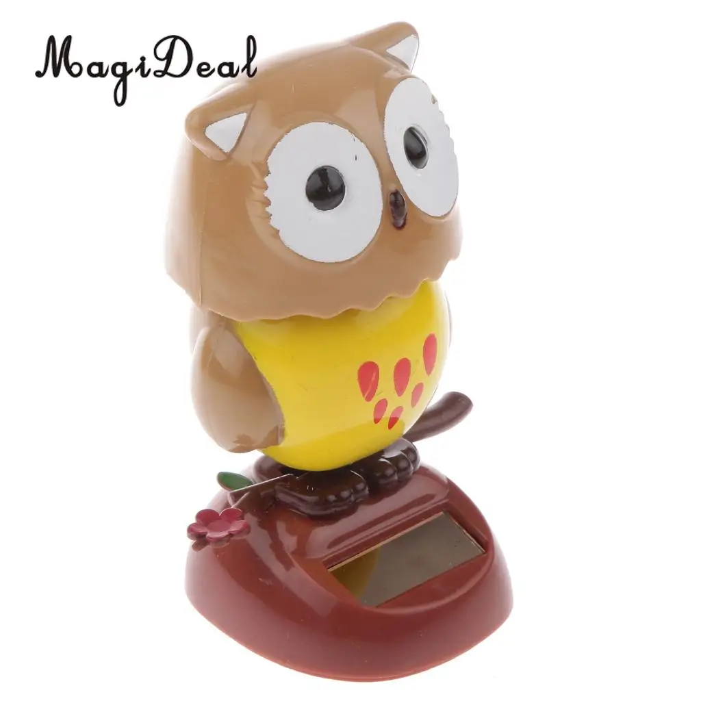 MagiDeal Cute Solar Powered Bobble Head   Owl for Kids Toy Car Pub Club Baby Room Garden Classroom Ornament Novelty Gift