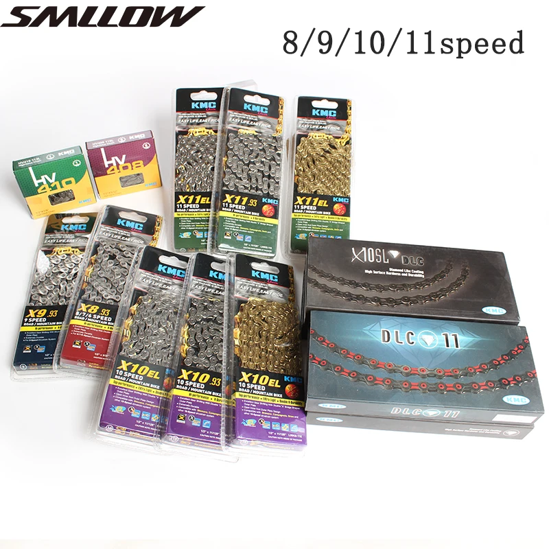 Clearance origin kmc chain x8 x9 x10 x10sl x11 x11sl gold silver chain mtb road bicycle chain 8 9 10 11 SPEED 116L chain bike 0