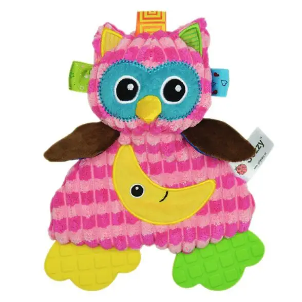 Детские предпочтительный успокоить игрушки-полотенце для младенцев Детские спокойная кукла, друг детская погремушка подарок новорожденному SZ13 - Цвет: SZ14 Owl