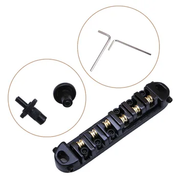 

Black Roller Saddle Locking Tune-O-Matic Chrome Bridge Fit for Les Paul Guitar