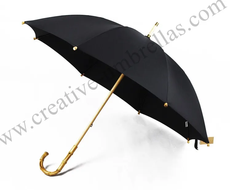 

Straight pure nature rattan bamboo handmade maple wooden umbrellas 300D Twaiwan formosa nylon anti-thunder fiberglass parasol