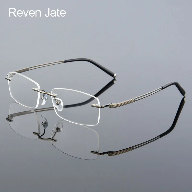 Reven Jate, без оправы, титановый сплав, оптическая оправа для очков, для мужчин, очки по рецепту, очки, очки для мужчин, окуляр для мужчин