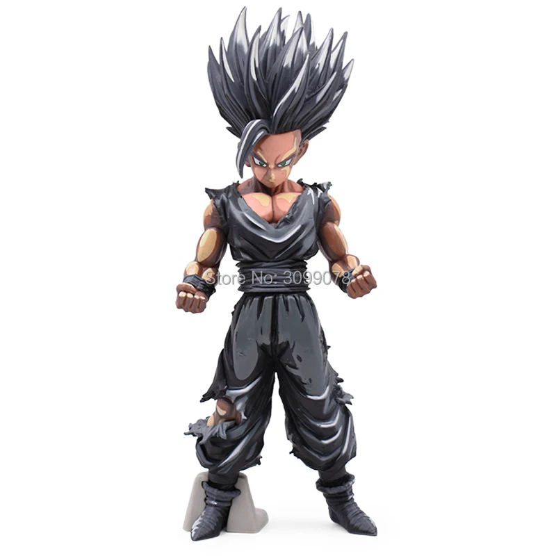 22 см Dragon Ball Z Супер Saiyan MSP черный шоколад сын Goku vegeta Гохан из мультфильма Dragon Ball Goku Kakarotto ПВХ фигурка игрушки - Цвет: Son Goku no box