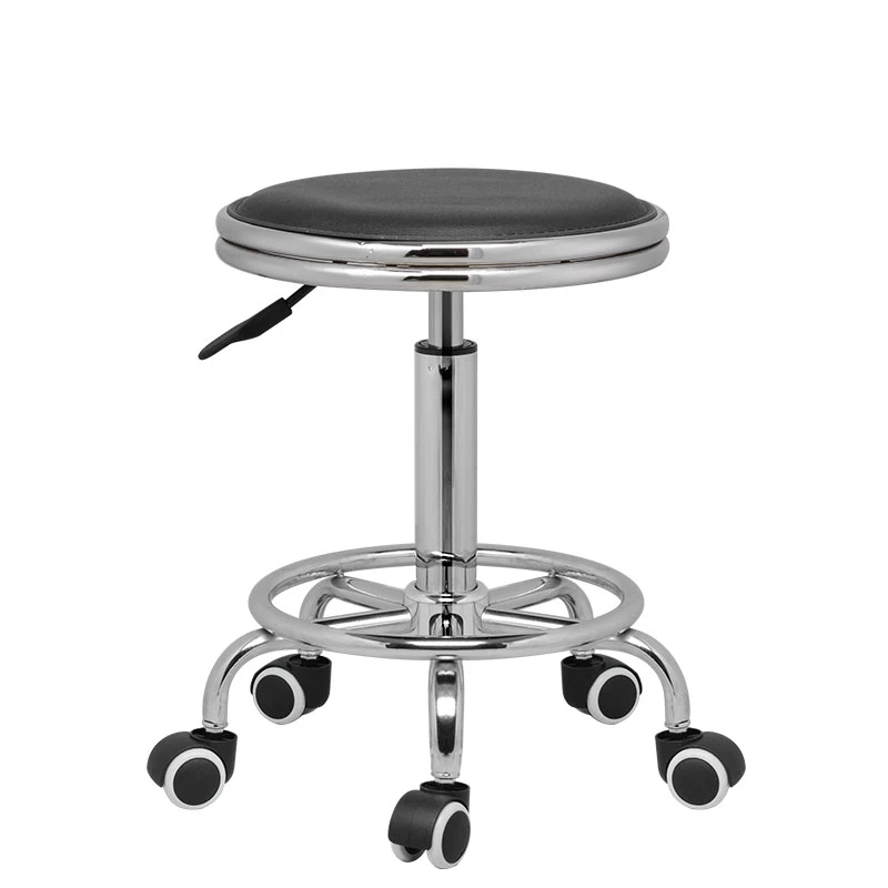 

Classic Simple Design Lifting Chair Swivel Office Chair High Quality PU Material Solid Bar/Laboratory/Hair Salon Chair cadeira