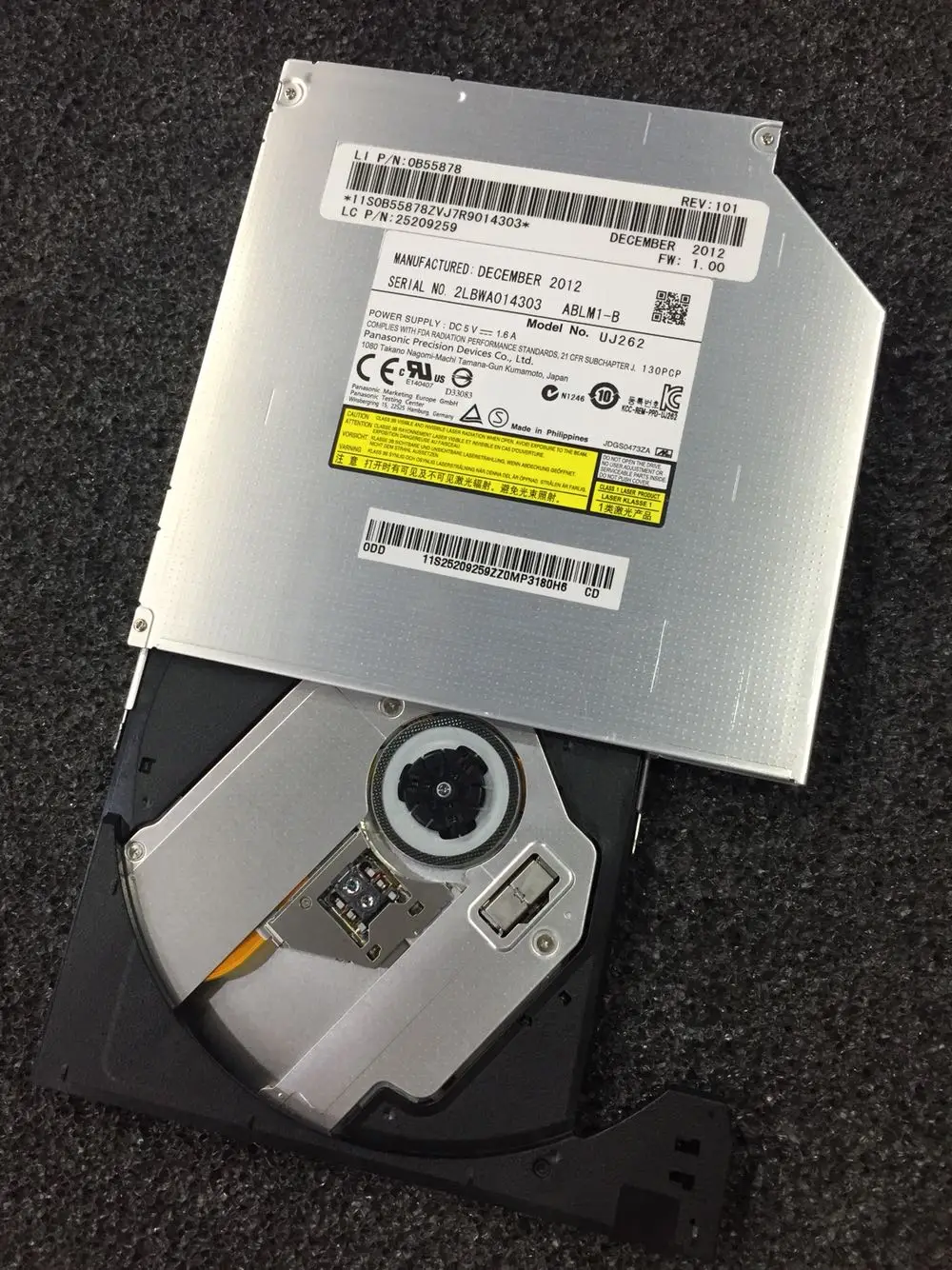 Оригинальный ультратонкий оптический диск для Panasonic UJ252 UJ262 UJ272 BD RE drive SATA 9 5 мм 3D Blu