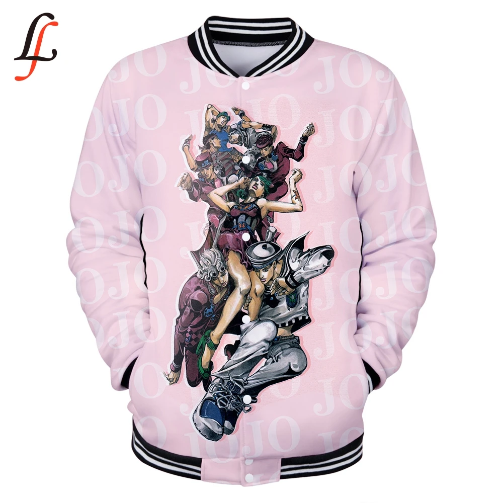 JOJO 3D толстовки женские/мужские зимние повседневные Harajuku бейсбольная куртка Modis