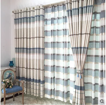 

100%Linen modern blackout for windows shade sheer curtains fabric for kitchen blinds living room the bedroom window treatments