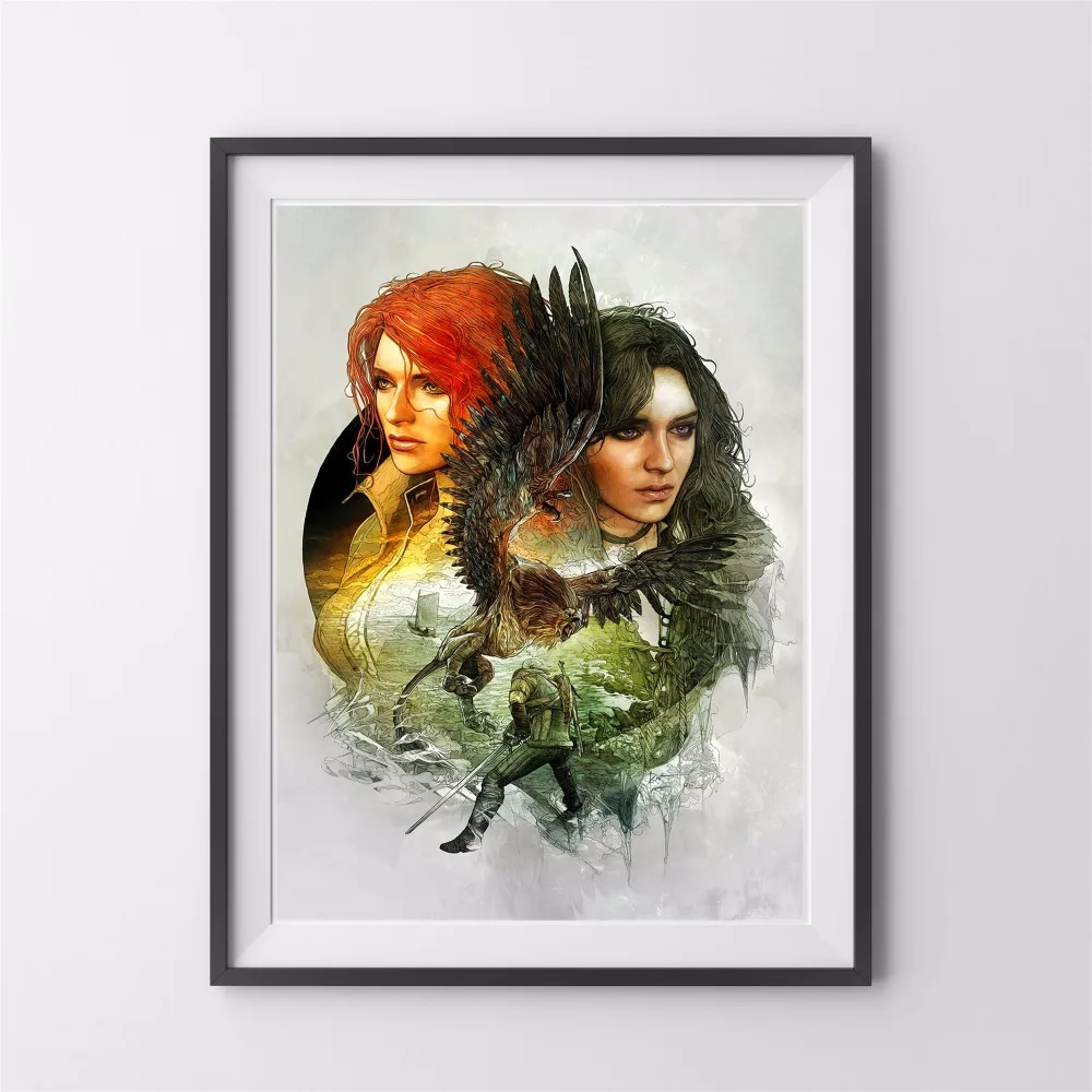 

The Witcher Watercolor Figures Canvas Art Print Painting Poster Wall Pictures For new Year gifts Home Decorative Decor No Frame