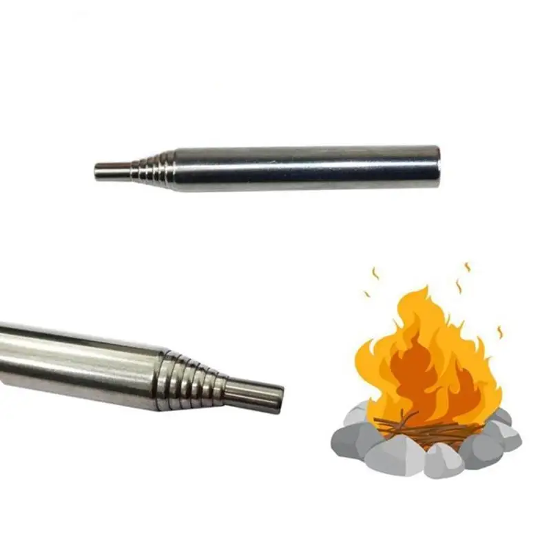

NEW Practical Outdoor Portable Bellow Blow Fire Tube Collapsible Assisted Fire Tool Camping Survival durable stainless steel 9.3