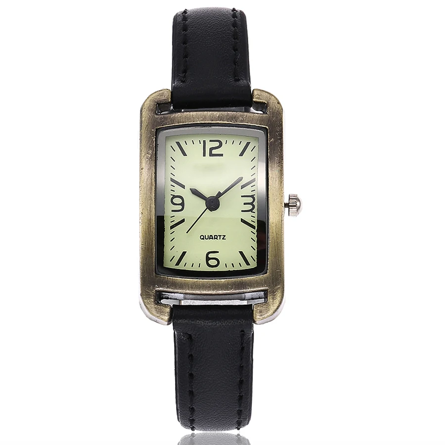 

Dropshipping Vintage Women Mini Design Wristwatches Fashion Casual Leather Simple Quartz Watch Gift Clock Relogio Feminino