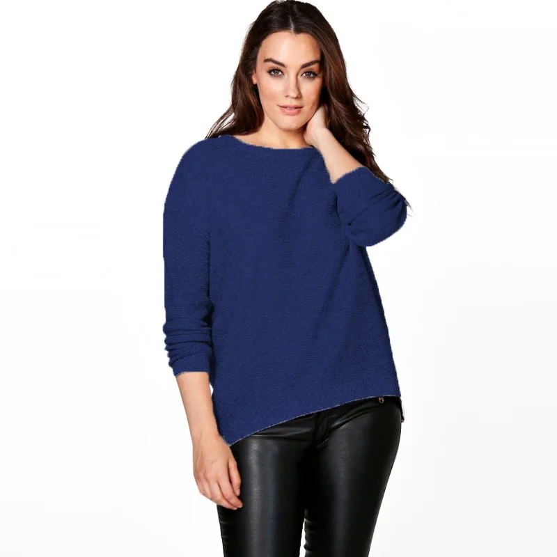 

Plus Size Casual Knitted Back Zipper Sweater Women Loose Pullover Fashion Warm Slim Jumper Big Size Sweater 4XL 5XL 6XL