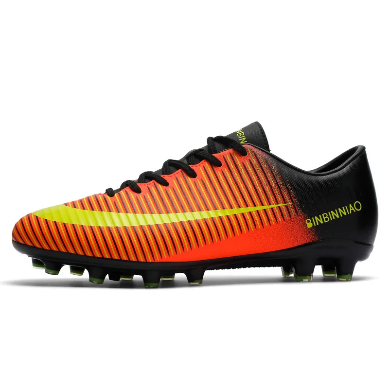 BOOMING Adult Soccer Shoes Men Boy Football Boots High Ankle Kids Professional Training Sport Sneakers Size 35-44  (16)