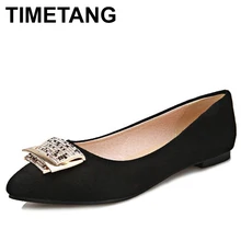 TIMETANG Дамские туфли на плоской подошве больших размеров 31–47 дамские туфли с заостренным мысом, хорошего качества, супер мягкие женские удобные туфли на плоской подошве, женская обувь, C343