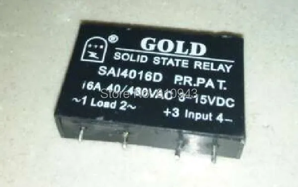 

SAI4016D DC to AC 5A SSR input 3-15v or 15-28v output 40-480VFreeshipping PCB small solid state relay single-in-line