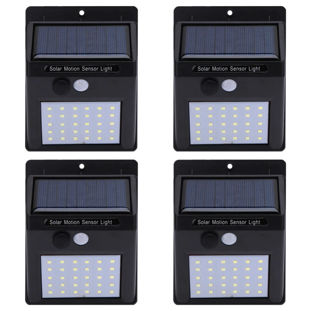 

1-4PCS 20/30 LED Solar Light Solar Power PIR Motion Sensor Light Outdoor Waterproof Wall Night Lamp Energy Save Home Garden Lamp