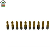 10pc Anti Slip Electric Screwdriver Bits 1/4 inch Hex Shank Ph2 25mm Single Side Magnetic Phillips Head Screw Driver Bit
