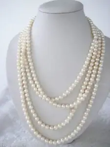 

Free shipping@@@@@ 100" LONG WHITE FRESHWATER PEARL NECKLACE 7-8MM