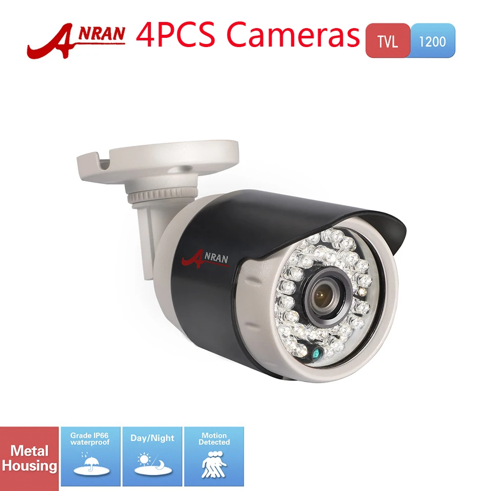 4PCS CCTV HD 1200TVL SONY CMOS 36 IR Outdoor Day Night Vision Security Surveillance Wide Angle Waterproof Camera IR-Cut | Безопасность и