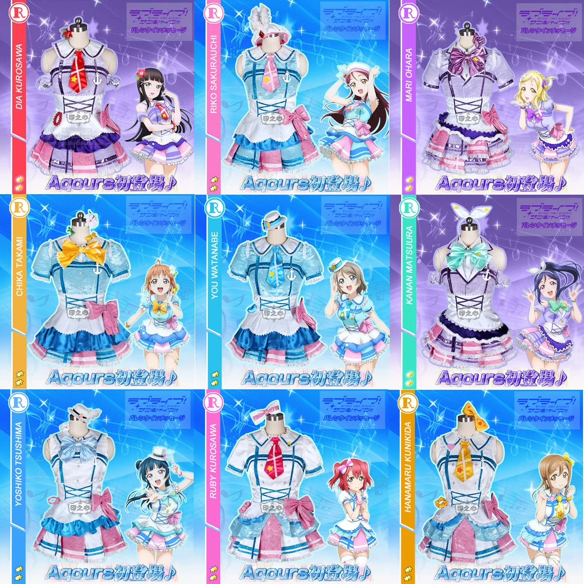 Аниме! Люблю жить! Солнце! Akours Ruby Dia Kanan Riko Mari милая Униформа Лолиты карнавальный