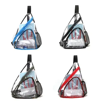 

Anti-Theft Men Women Chest Messenger Sling Bag Casual Shoulder Crossbody Bag Multifunction Unisex Transparent Waterproof Handbag