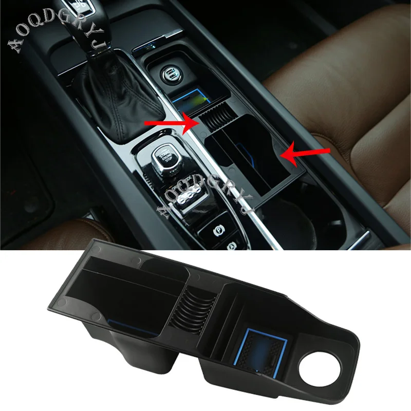 

Car Styling For Volvo XC90 2015-2019 Console Central Water Cup Frame Storage Box 1pcs