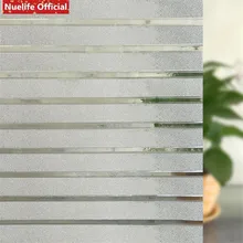 60 см x 500 см в полоску электростатического матовое фильм гостиная, спальня кухни ванной офиса Солнцезащитная пленка для окна непрозрачная