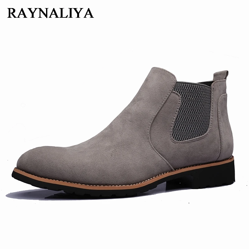 

2018 New Brand Autumn Personality Genuine Suede Leather Formal Chelsea Ankle Boots Shoes Men Martin Boot Shoes LMX-A0031