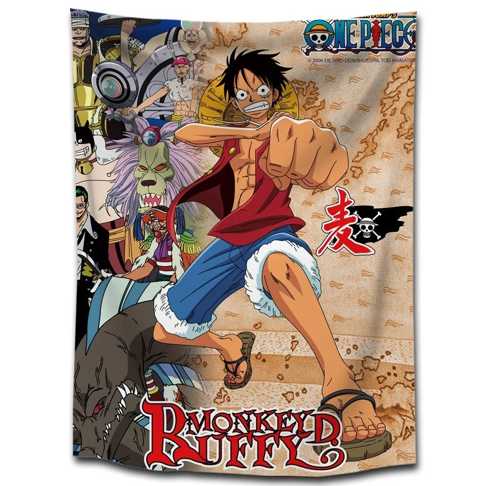 ONE PIECE Аниме гобелен текстиль для домашнего декора японские персонажи настенный пляжное одеяло в стиле хиппи Луффи Зоро Нами Хэнкок - Цвет: 12