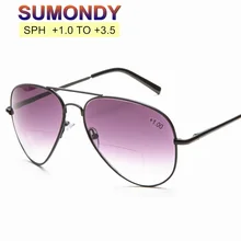 SUMONDY солнцезащитные очки для чтения очки SPH+ 1,0 до+ 3,5 для женщин и мужчин близкие и дальние двойного назначения очки для пресбиопического качества UR34
