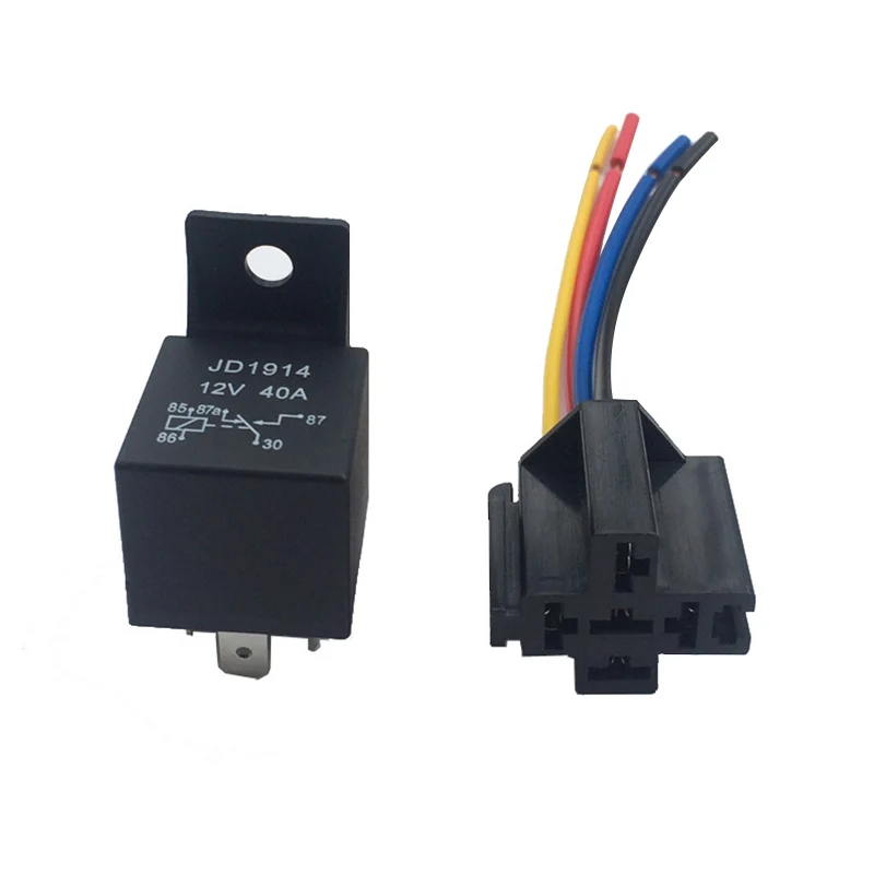 GPS Automotive Relay With 14CM Line Socket 12V 24V 40A 5 Pin Car/Bike/Boat Control Device