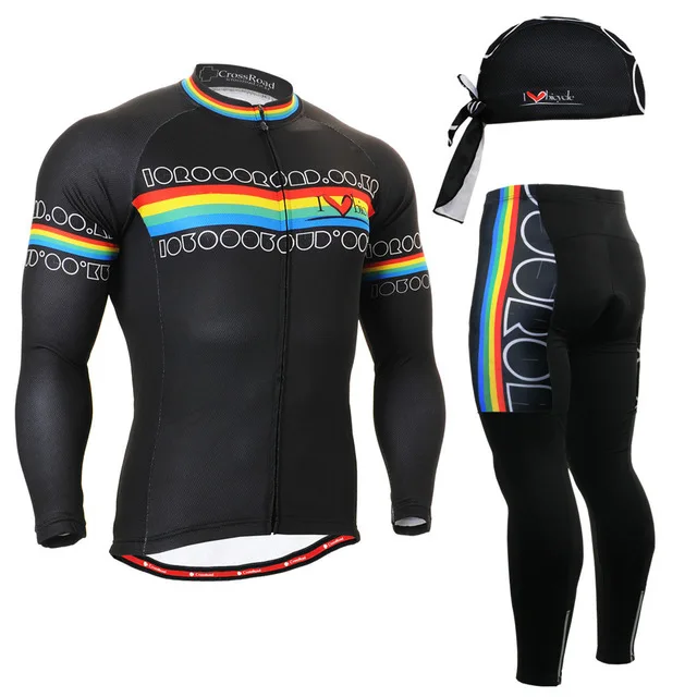 Жизнь на треке для мужчин MTB дорожный велосипед зимняя теплая куртка с длинными рукавами наборы костюм Велоспорт ветрозащитный для езды дышащая одежда - Цвет: Многоцветный