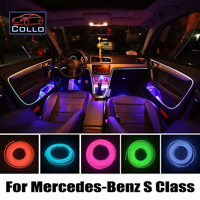 

Car-Styling 9M A Set EL Wire For Mercedes For Benz S Class W221 W222 C217 / Romantic Atmosphere Lamp / Flexible Neon Cold Light