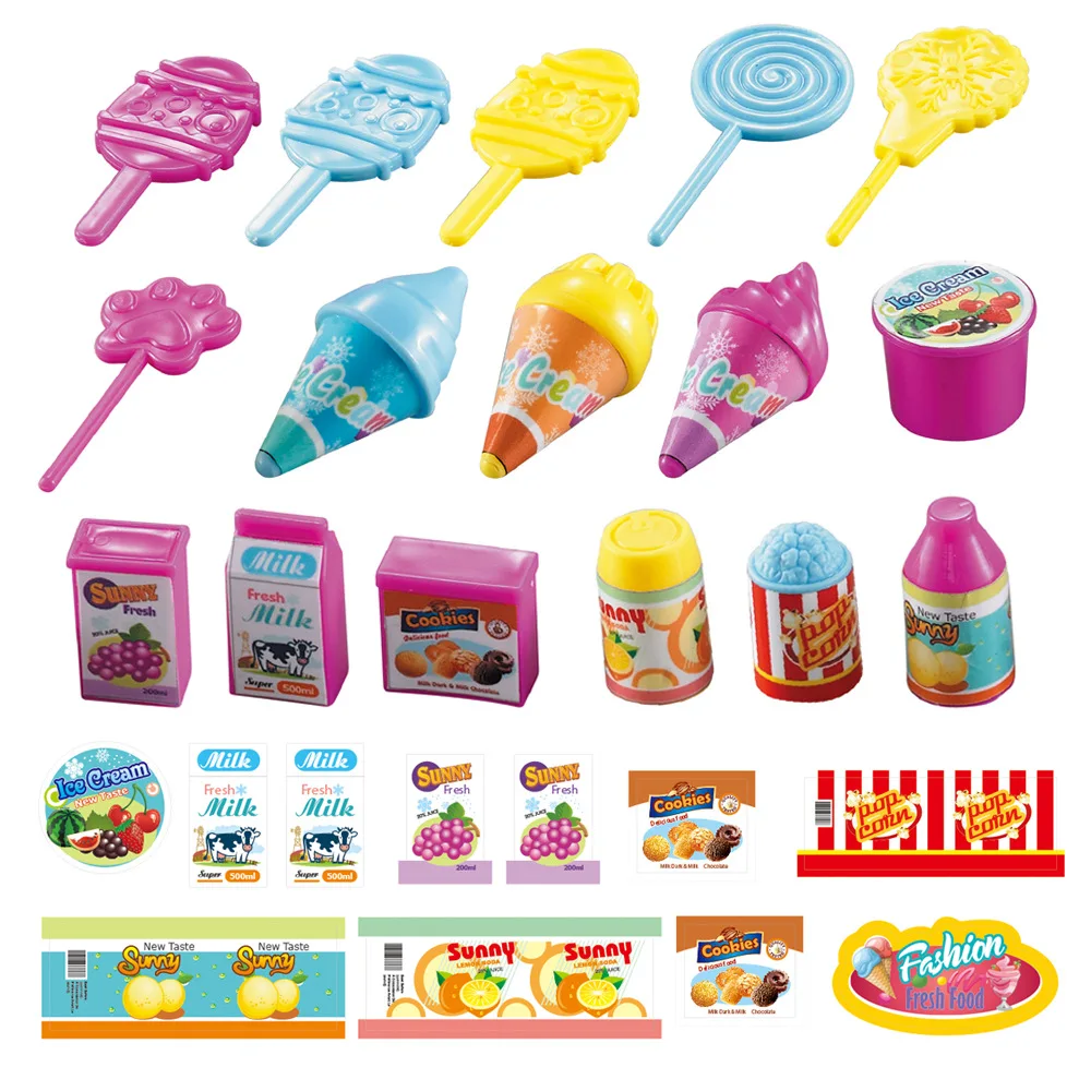 Детские игрушки Моделирование Магнитный мороженое деревянный набор игрушек притворяться, играть в Кухня Еда Детские игрушки Еда на день рождения Рождественский подарок