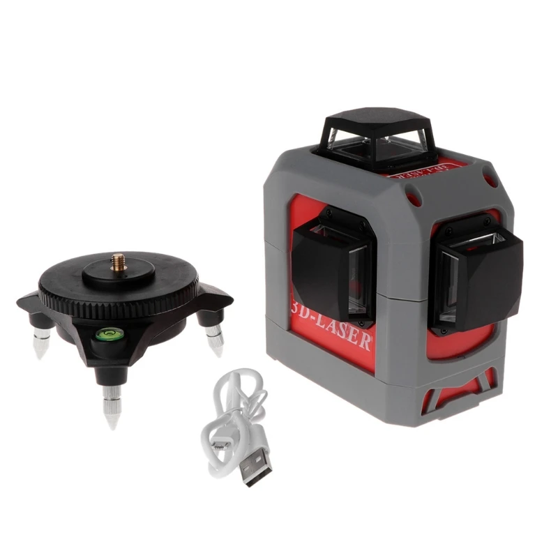 

3D Level 360 Degree 12 Line Self-Leveling Tool 65ft 20m for Construction