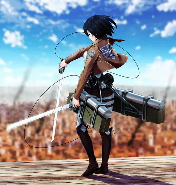 

New Attack On Titan Anime Mikasa 40*40CM Square Pillow Case Covers #39387