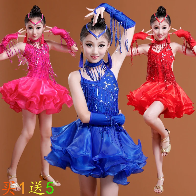 Женское платье с красной бахромой для латиноамериканской сальсы|costume dance costumes|tango