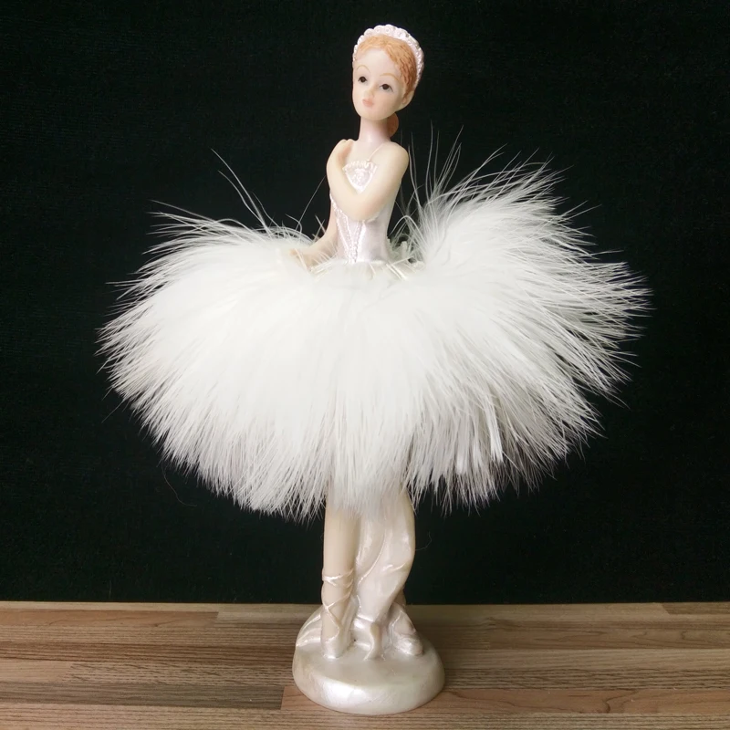 Балетная девушка Танцующая Фея Ангел украшения для дома садовые украшения статуи ангелов белый цветной рисунок свадебные подарки Смола